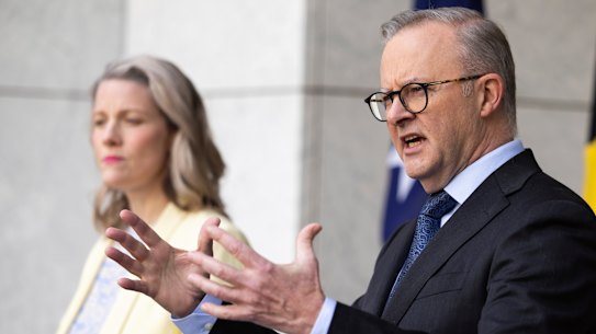 Housing Minister Clare O’Neil and Prime Minister Anthony Albanese.