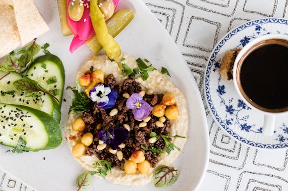 The hummus habibi at Khamsa.