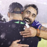 Shaun Johnson celebrates.