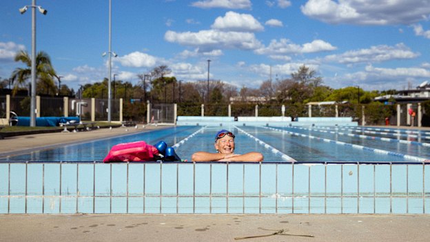 Cathy Chianese enjoys a swim at Granville Swimming Centre.