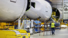 A fuselage section under construction at Boeing’s 787 Dreamliner campus in North Charleston.