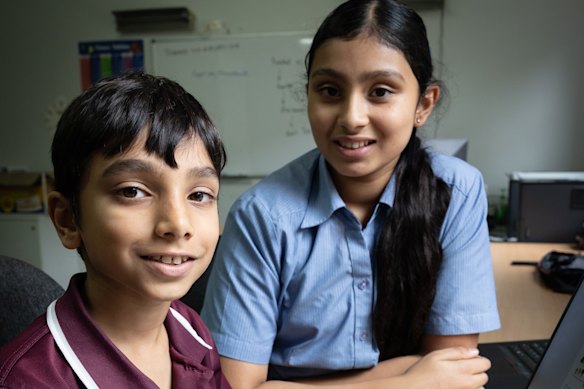 Siblings Sharvil and Shanaya Pandir have been tutored for NAPLAN.