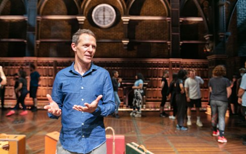 Gareth Reeves at rehearsals for the reopening of Harry Potter and the Cursed Child at the Princess Theatre.
