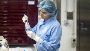 A member of the University of Queensland’s vaccine team, which was already working on a “rapid response” vaccine technology when the pandemic hit.