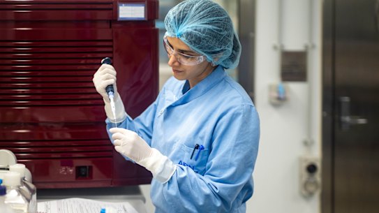 A member of the University of Queensland’s vaccine team, which was already working on a “rapid response” vaccine technology when the pandemic hit.