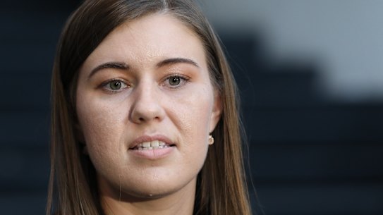 Former parliamentary staffer Brittany Higgins went public with her allegation in February 2021.