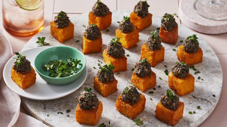 Vegetarian canape recipe ideas: RecipeTin Eats' crispy polenta