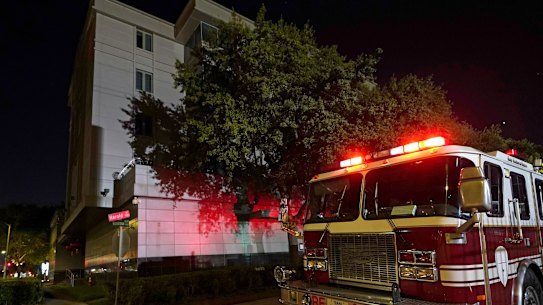 A firetruck was called to the Chinese Consulate in Houston after reports of a fire at the consulate. Witnesses said that people were burning paper in what appeared to be trash cans, according to police. 