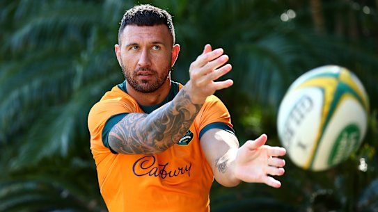 Quade Cooper will wear the Wallabies No.10 jersey on Sunday, more than four years since his last Wallabies cap. 