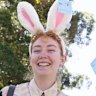 Sinead Connon has bought Easter eggs and 17 pairs of bunny ears for her friends who are going to a music festival over the Easter Weekend. She shops in different stores looking for specials to counter the rising prices in Sydney.