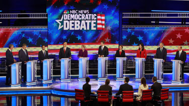 The debating field on the first of two Democrat debating nights for the 2020 presidential nomination.