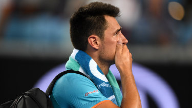 On the outer: Bernard Tomic launched the feud with comments following his first-round loss on Monday.