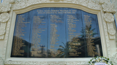 The Bali Bombing Memorial, Ground Zero, opposite the former Sari Club site in Kuta. 