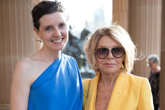 Allegra Spender pictured with her mother Carla Zampatti  in 2019. 