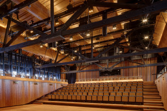 The new Walsh Bay Arts Precinct includes new and updated performance spaces that could see as many as 1800 people enjoying dance, theatre or choral or classical music at any time. This photo shows a new performance space for the Australian Chamber Orchestra. 
