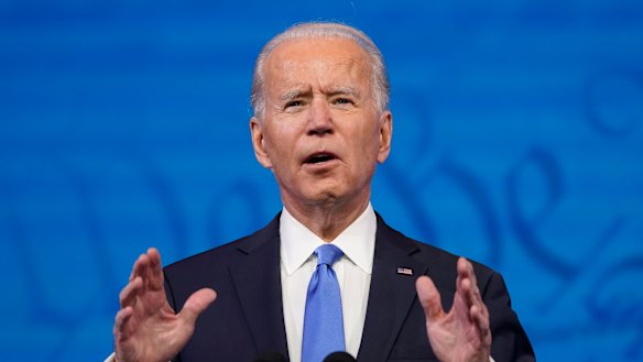 President-elect Joe Biden speaks after the Electoral College formally elected him as president.