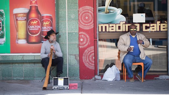 Outside Madina Cafe in the West Heidelberg Mall.  