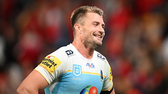 The Titans’ Kieran Foran levelled the scores just on half-time.