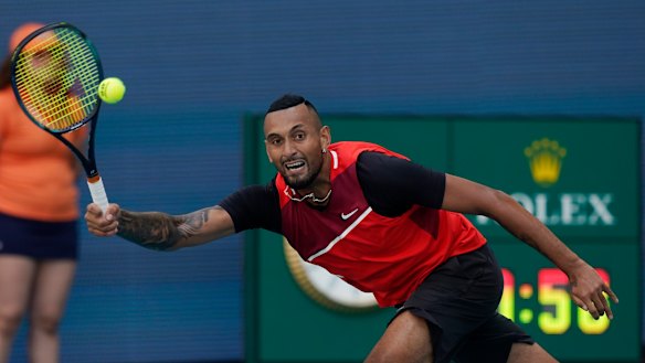 Nick Kyrgios at the Miami Open in March.