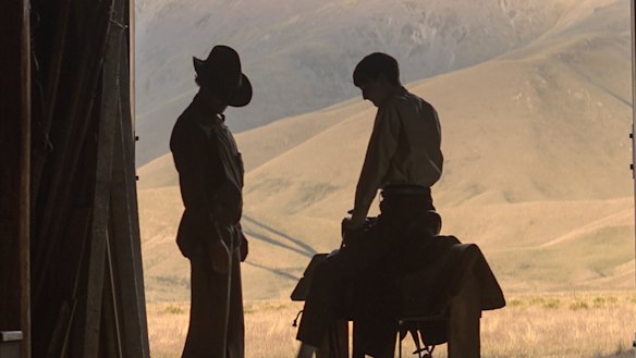 Benedict Cumberbatch, left, and Kodi Smit-McPhee in The Power of the Dog. 