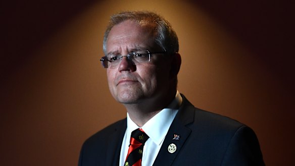 Australia's Prime Minister Scott Morrison at an APEC press conference on Sunday.