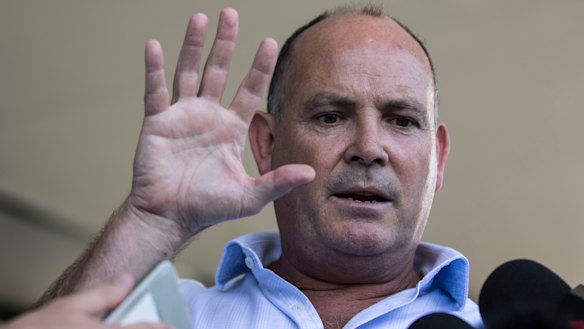 Director of Icon NSW Julian Doyle addresses residents.