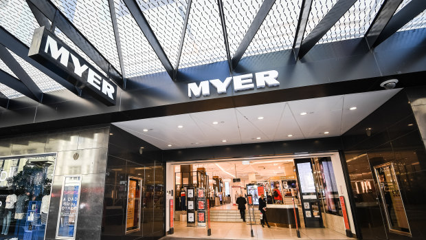 Myer shares surged as its results came through stronger than expected.
