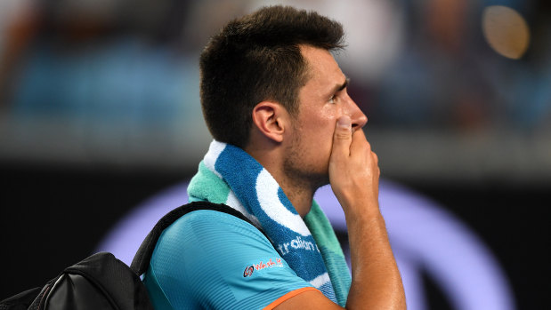 On the outer: Bernard Tomic launched the feud with comments following his first-round loss on Monday.