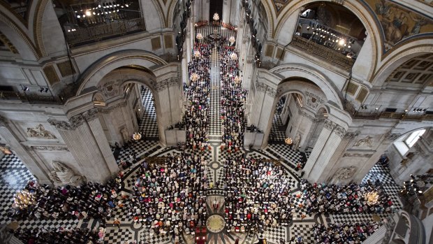 Inside St Paul's Cathedral in London in 2016.