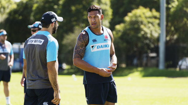 Back: Israel Folau will line-up in the No.15 jersey for the Waratahs against the Blues on Saturday. 