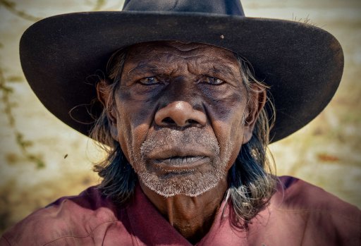 Indigenous actor David Dalaithngu on the set of Ivan Sen’s 2016 film Goldstone.
