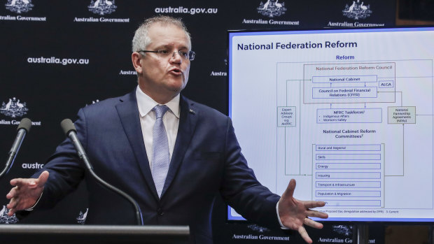 Prime Minister Scott Morrison outlines the new national cabinet, which will replace COAG.