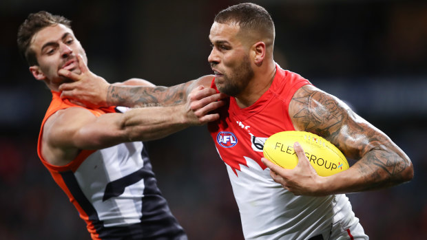 Star showing: Lance Franklin kicked five goals the last time the sides met.