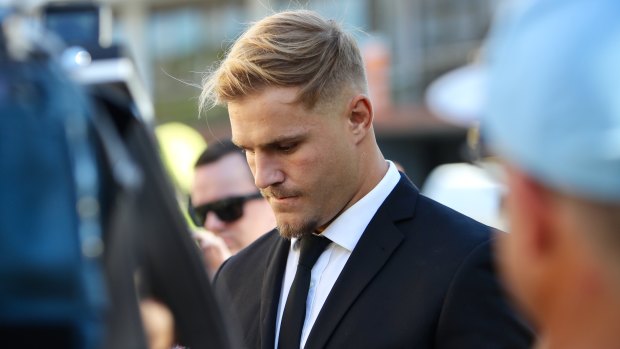 Struck down: St George Illawarra Dragons player Jack de Belin will not play against Newcastle. 