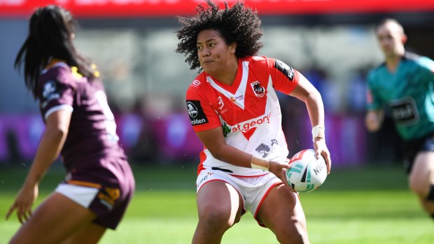 Dragons forward Teuila Fotu-Moala, who was suspended for a crusher tackle.