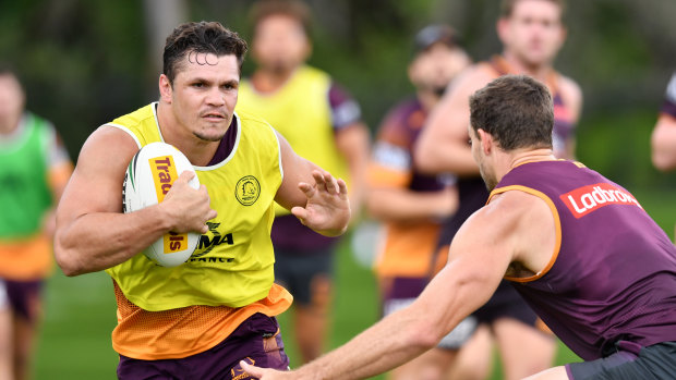 On the outer: James Roberts was demoted to the interchange bench for last week's loss to Canberra, with the centre's relationship with coach Anthony Seibold reportedly strained.