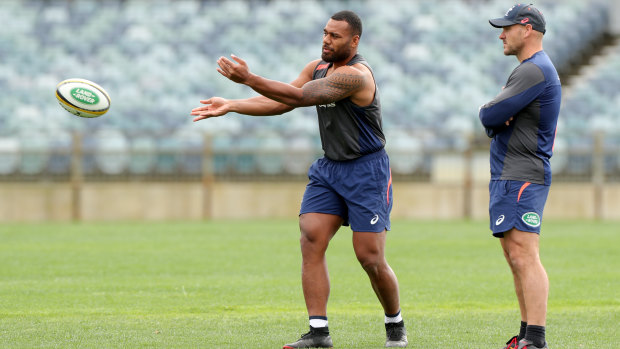Samu Kerevi had an injury scare during the captain's run but completed the session away from prying eyes.