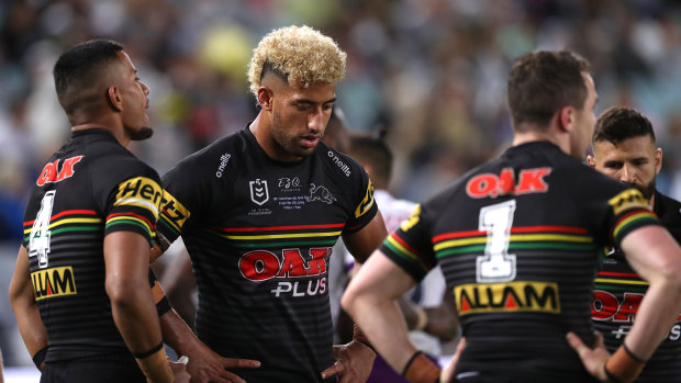 Viliame Kikau and the Panthers during last year’s grand final.