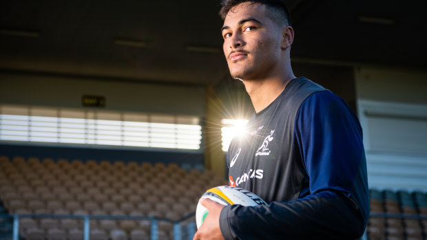 Sensation: Jordan Petaia is set to make his Wallabies debut aged just 18 on the Test tour of Europe.