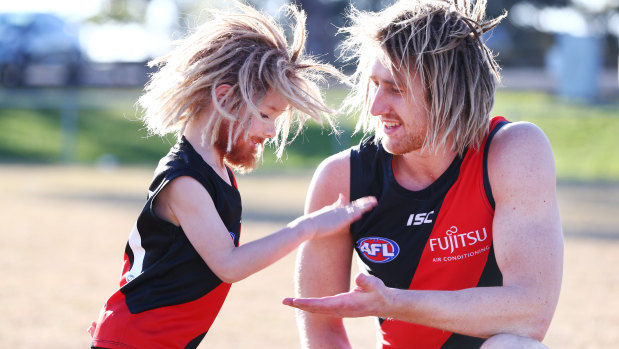 Dyson Heppell shares a moment with his mini-me.