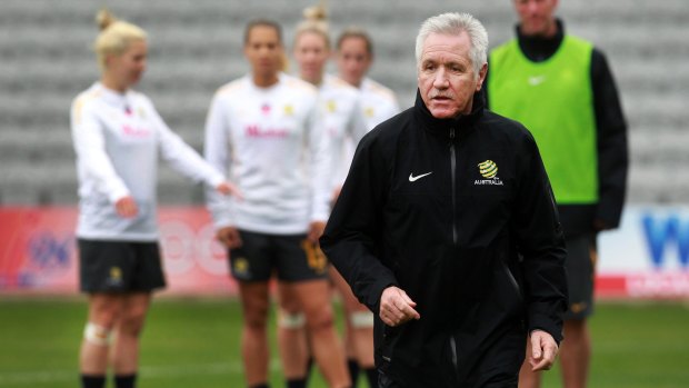 Old favourite: Football Ferns coach Tom Sermanni pictured during his last stint with the Matildas.