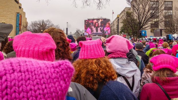 The pink pussy hat was another protest garment that has made its mark in the past two years.