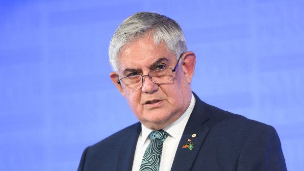 Minister for Indigenous Australians Ken Wyatt speaks at the National Press Club in Canberra on Wednesday.