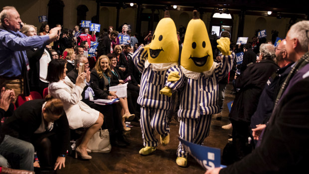 NSW Labor's state conference in June featured an appearance by (unofficial) Bananas in Pyjamas.