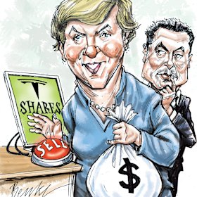 Tesla chair Robyn Denholm has unloaded about $US16 million worth of stock in the company.