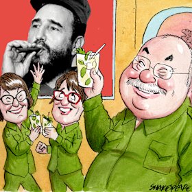 Susan Templeman, Maria Vamvakinou and Warren Entsch. Illustration: John Shakespeare