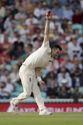 On target: Jimmy Anderson made a contribution late in the day.