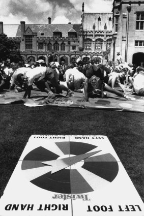 The O-Week of old: Sydney University 1990; hundreds of students play twister