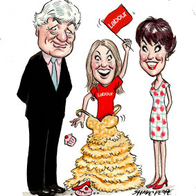 Geoffrey Robertson, Georgie Robertson and Kathy Lette.