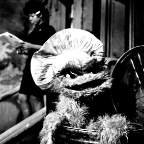 From trash cans to garbage tins... Oscar the Grouch in 1972.